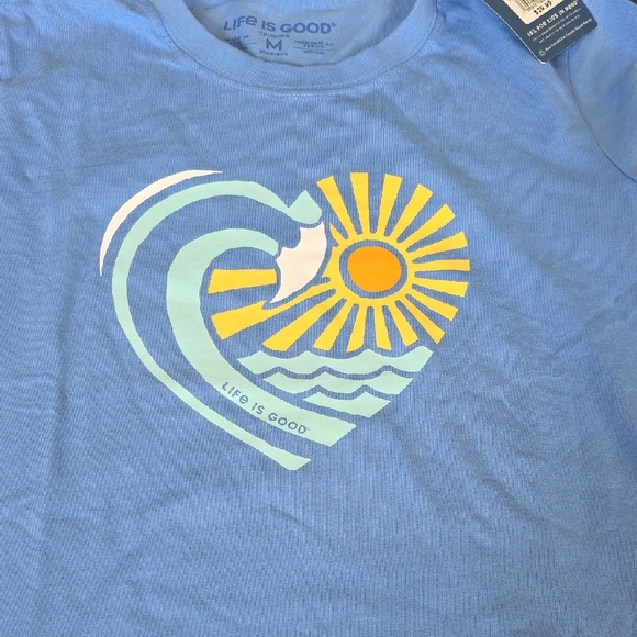 Life Is Good Women's T-Shirts, 2, NWT, Size Med, Light Blue And Navy. - Picture 12 of 13